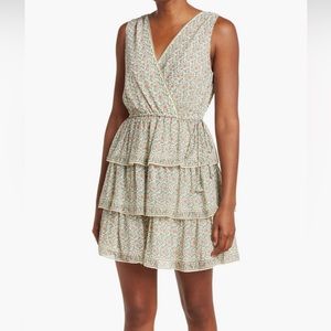 Max Studio Floral Sleeveless Tiered Ruffle Dress